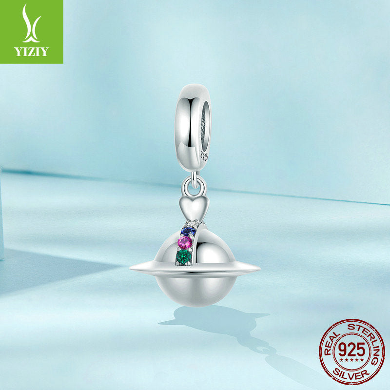 Silver Charm Original Romantic Planet DIY Pendant Accessories Personalized Niche Universe s925 Pure Silver Bracelet Beads - V.I.P Digital Presence