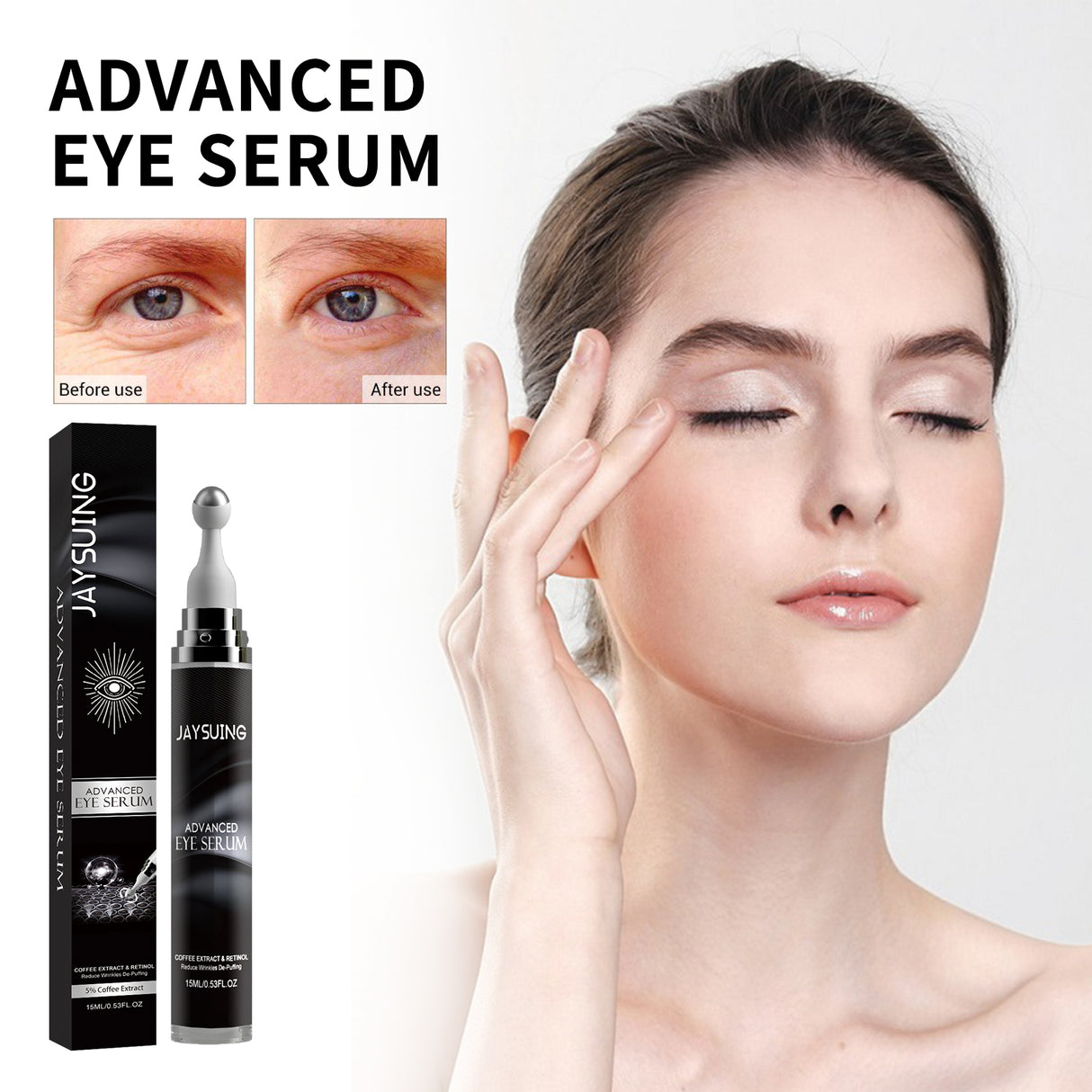 Eye Roller Eye Cream Ball Massage To Reduce Fine Lines, Bags, Puffiness And Dark Circles Around The Eyes