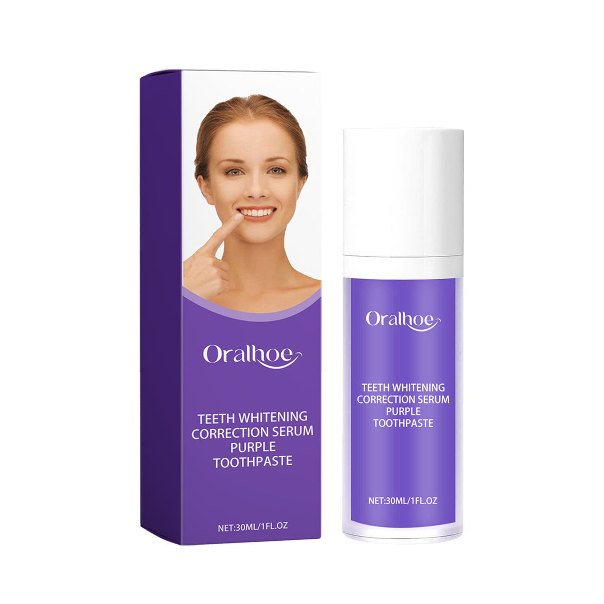 Teeth Whitening Correction Serum Purple Toothpaste, Clean Tooth Stains Brightening White Mild Gingival Care Breath Fresh And Deodorizing - V.I.P Digital Presence