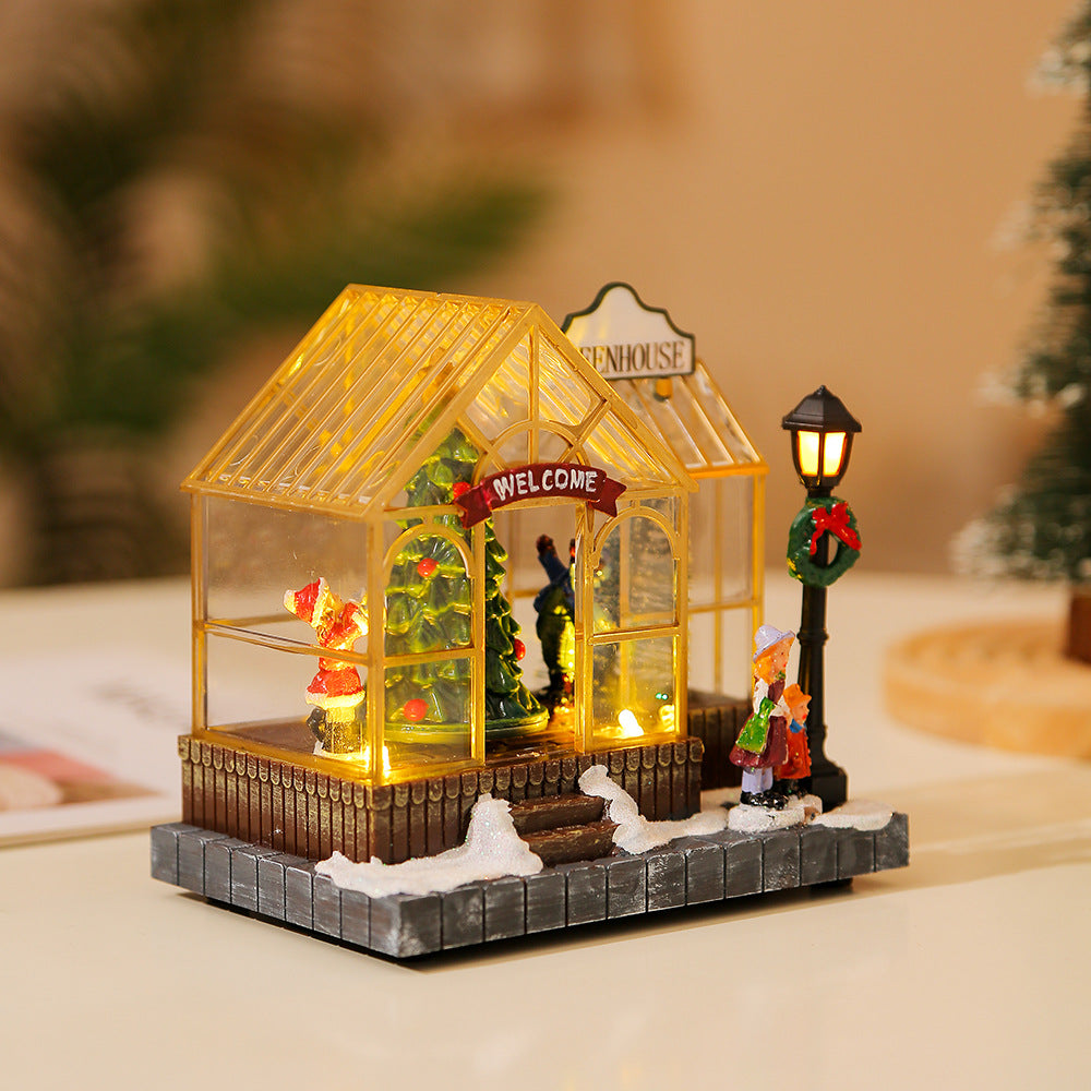 Christmas gifts, Christmas decorations, glowing music, houses, resin crafts, creative desktop ornaments - V.I.P Digital Presence