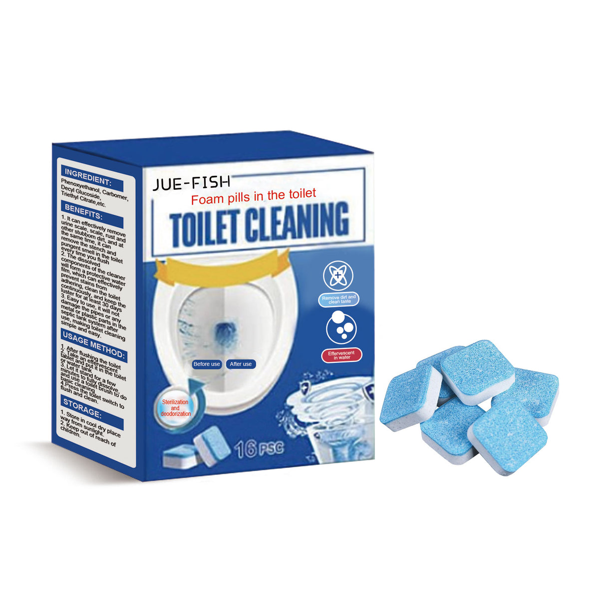 Toilet Effervescent Tablet, Toilet Decontamination Cleaning Urine Stains Deodorant Keep Fragrant Clean Toilet Effervescent Tablet - V.I.P Digital Presence
