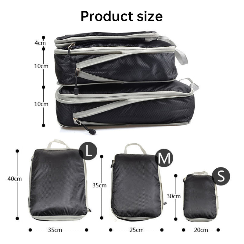 Travel compression packing cubes – ultralight, expandable, for luggage organization - V.I.P Digital Presence