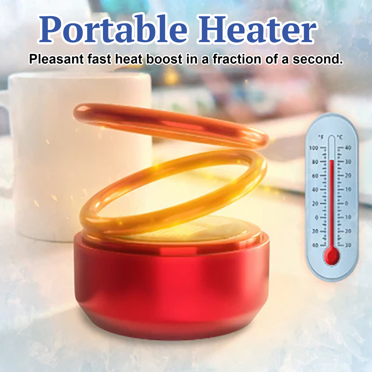 Portable Dynamic Molecular Heater, Car Window Snow, Ice And Fog Removal Convenient Heater - V.I.P Digital Presence