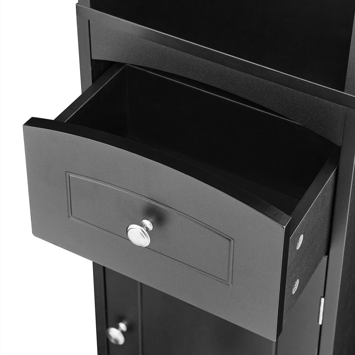 Tall Bathroom Cabinet, Freestanding Storage Cabinet with Drawer, MDF Board, Adjustable Shelf, Black - V.I.P Digital Presence