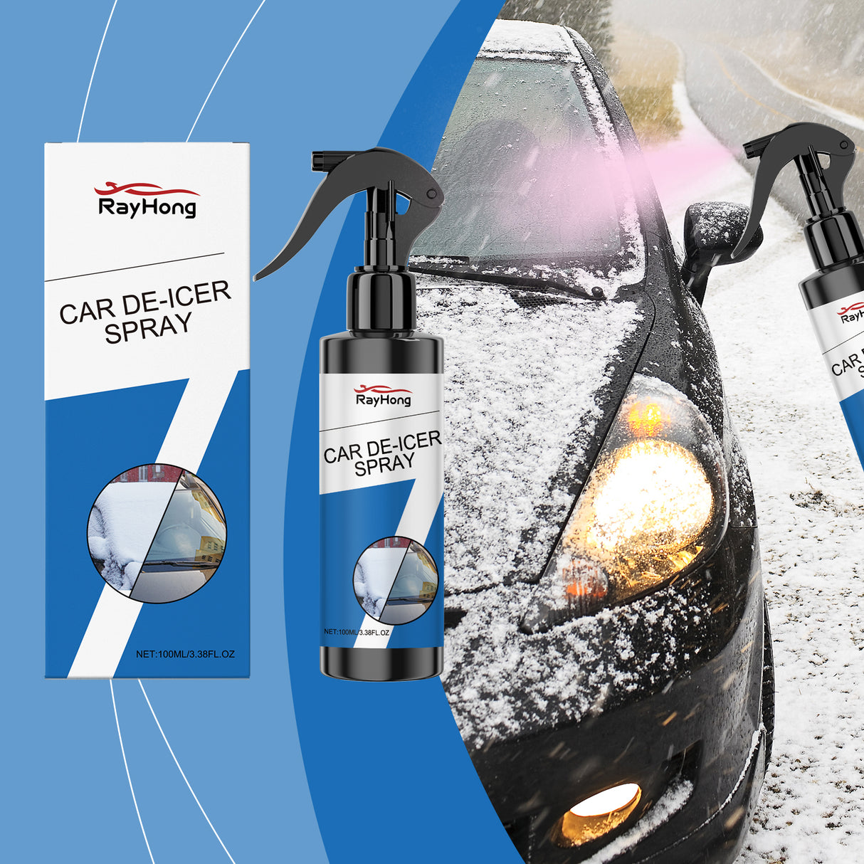 Car De-Icer Spray, Car Windshield Windows Fast Defrosting Snow Melting Ice Spray Magic Device - V.I.P Digital Presence