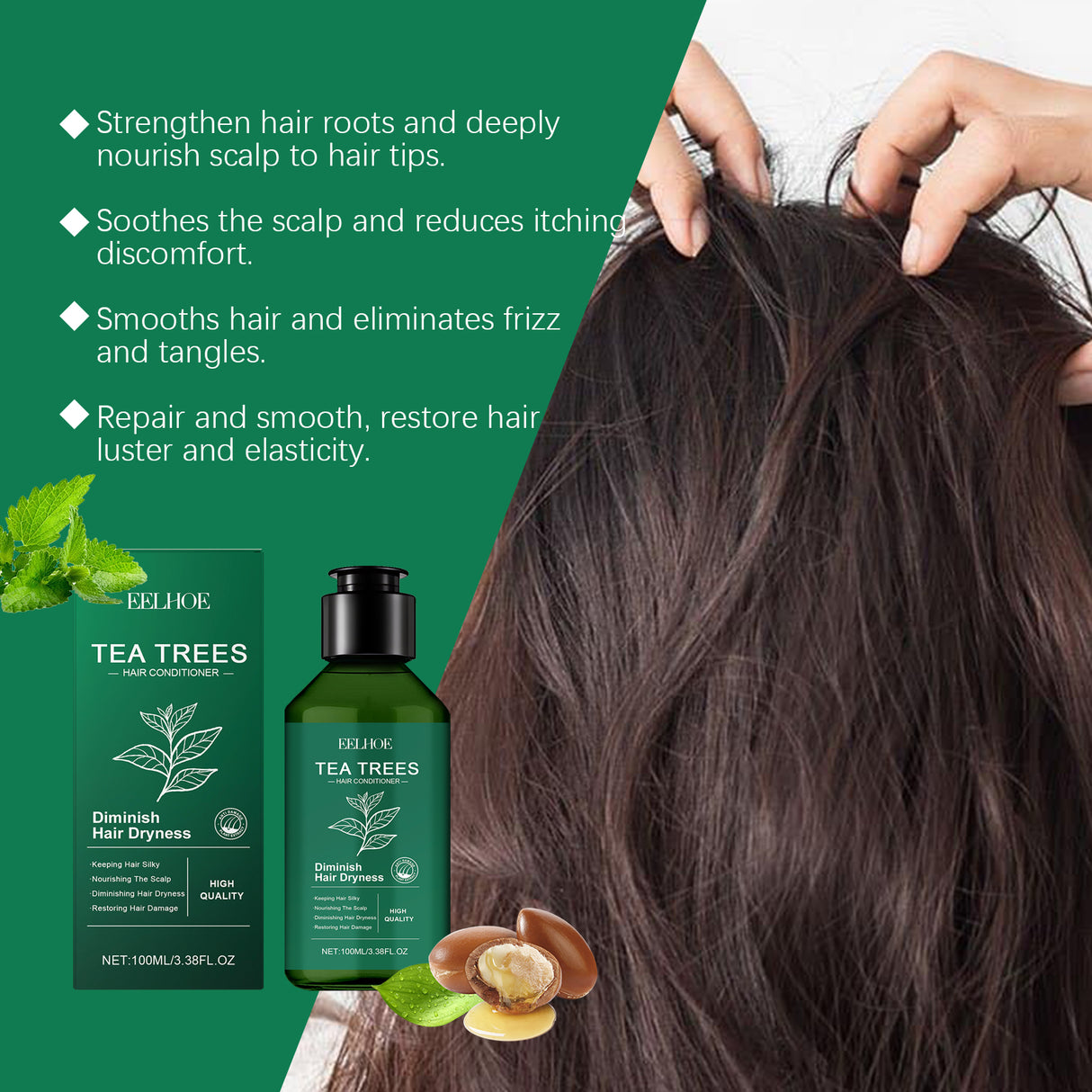 Tea Tree Conditioner Soft Moisturizing Repair Deep Nourishing Dry Hair Smooth Glossy Conditioner - V.I.P Digital Presence