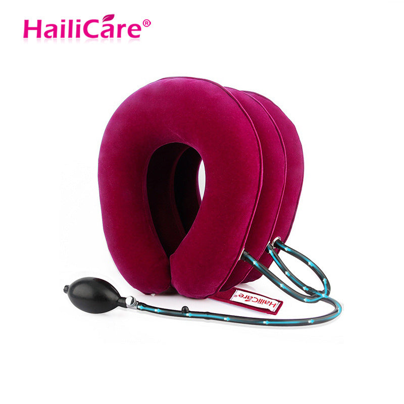 HailiCare Swan Neck Correction Artifact Cervical Traction Inflatable Portable Full Velvet Neck Guard - V.I.P Digital Presence