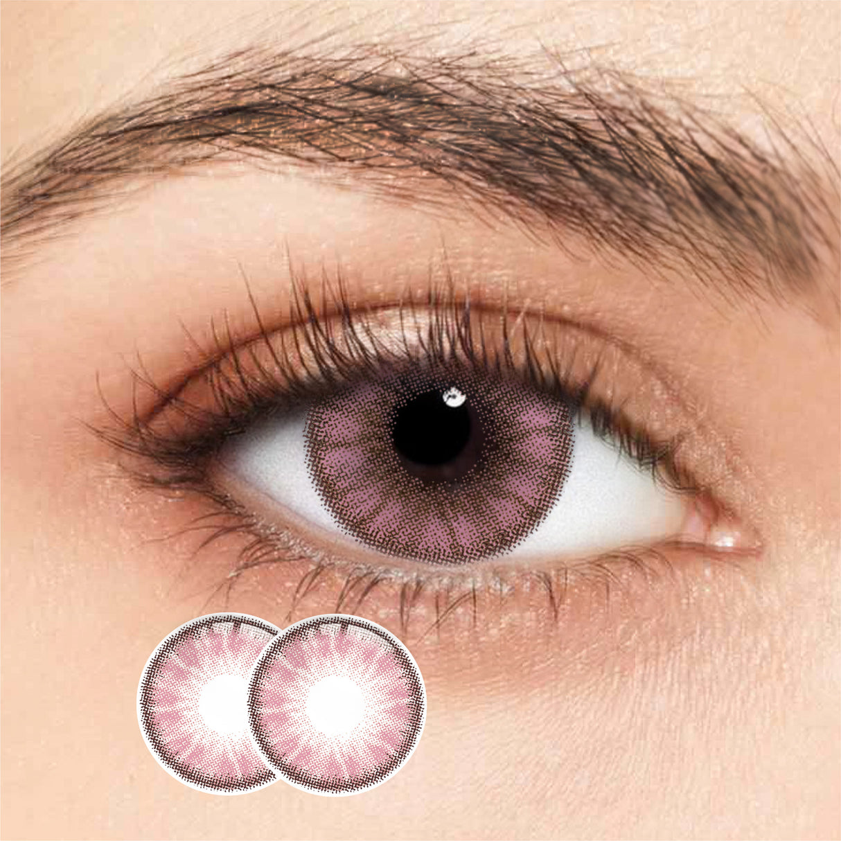 1Pair FDA Certificate Eyes Beautiful Pupil Colorful Girl Cosplay Contact Lenses Purely violet - V.I.P Digital Presence