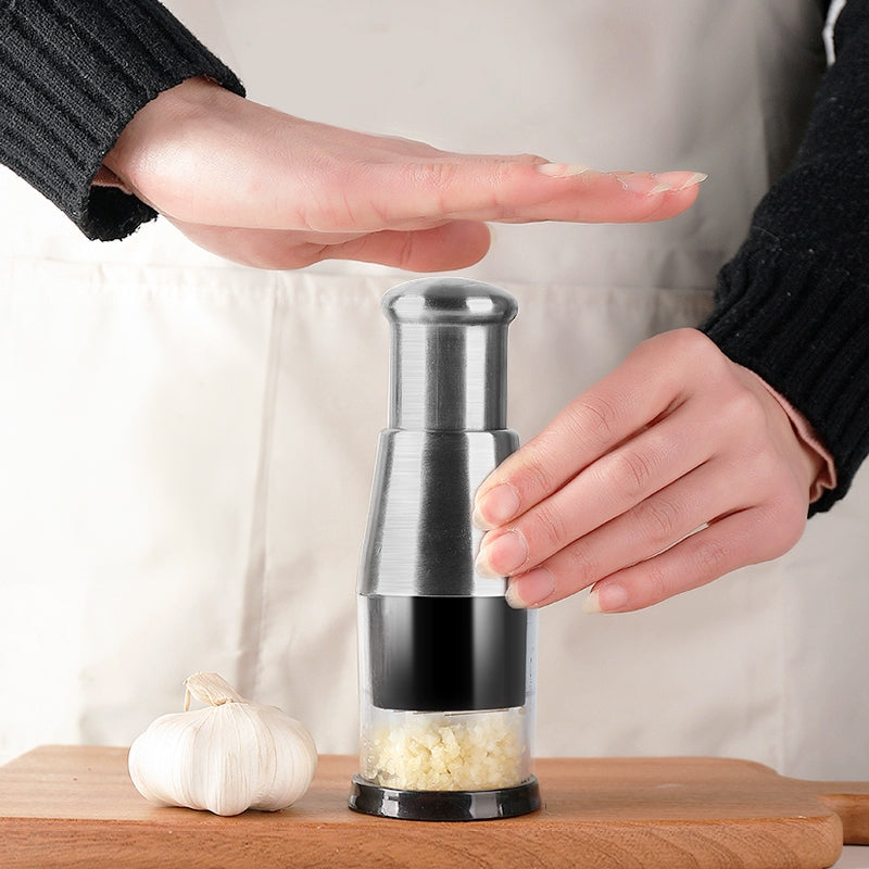 Stainless Steel Manual Kitchen Chopper (for garlic, ginger, herbs, nuts) - V.I.P Digital Presence