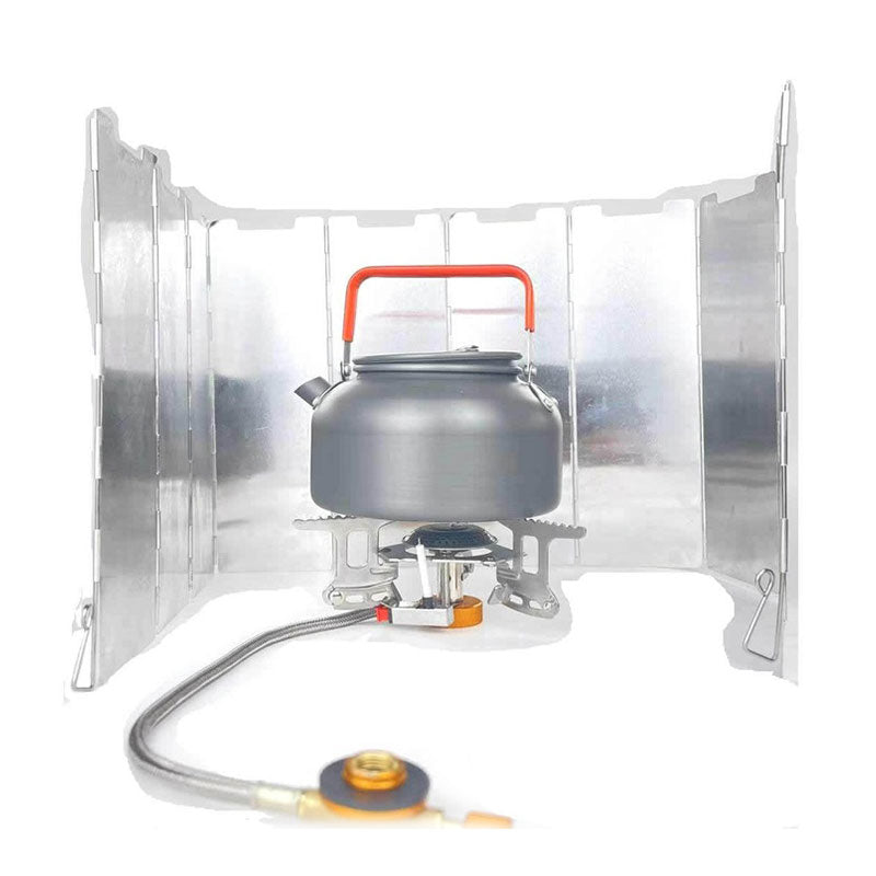 10 Plates Foldable Gas Stove Windshield Outdoor Camping Cooking Burner Windproof Screen Aluminium Alloy Outdoor Stove Wind Shield - V.I.P Digital Presence