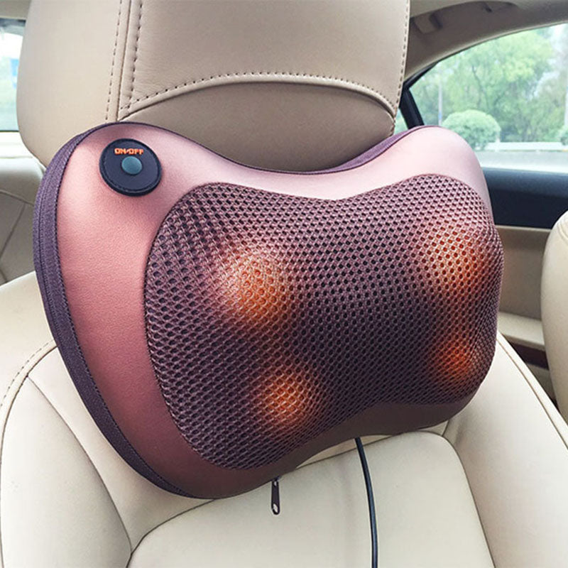 electric massage pillow Infrared Heating Kneading Neck Shoulder Back Car Chair Shiatsu Massager Mat Device - V.I.P Digital Presence
