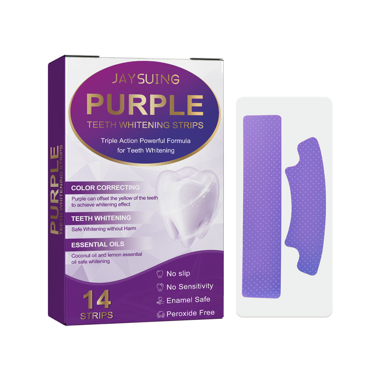 Purple Bright White Dental Stickers, Yellow Stain Removal Deep Cleaning Care For Oral Health Care Dental Stickers - V.I.P Digital Presence