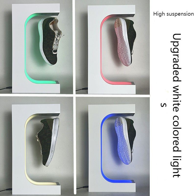 Magnetic levitation acrylic platform desktop advertising rotating display platform Magnetic levitation shoe display rack - V.I.P Digital Presence
