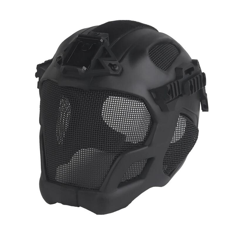 Lightweight EVA tactical helmet for hunting, airsoft, etc. Steel mesh mask included, good for cosplay. - V.I.P Digital Presence