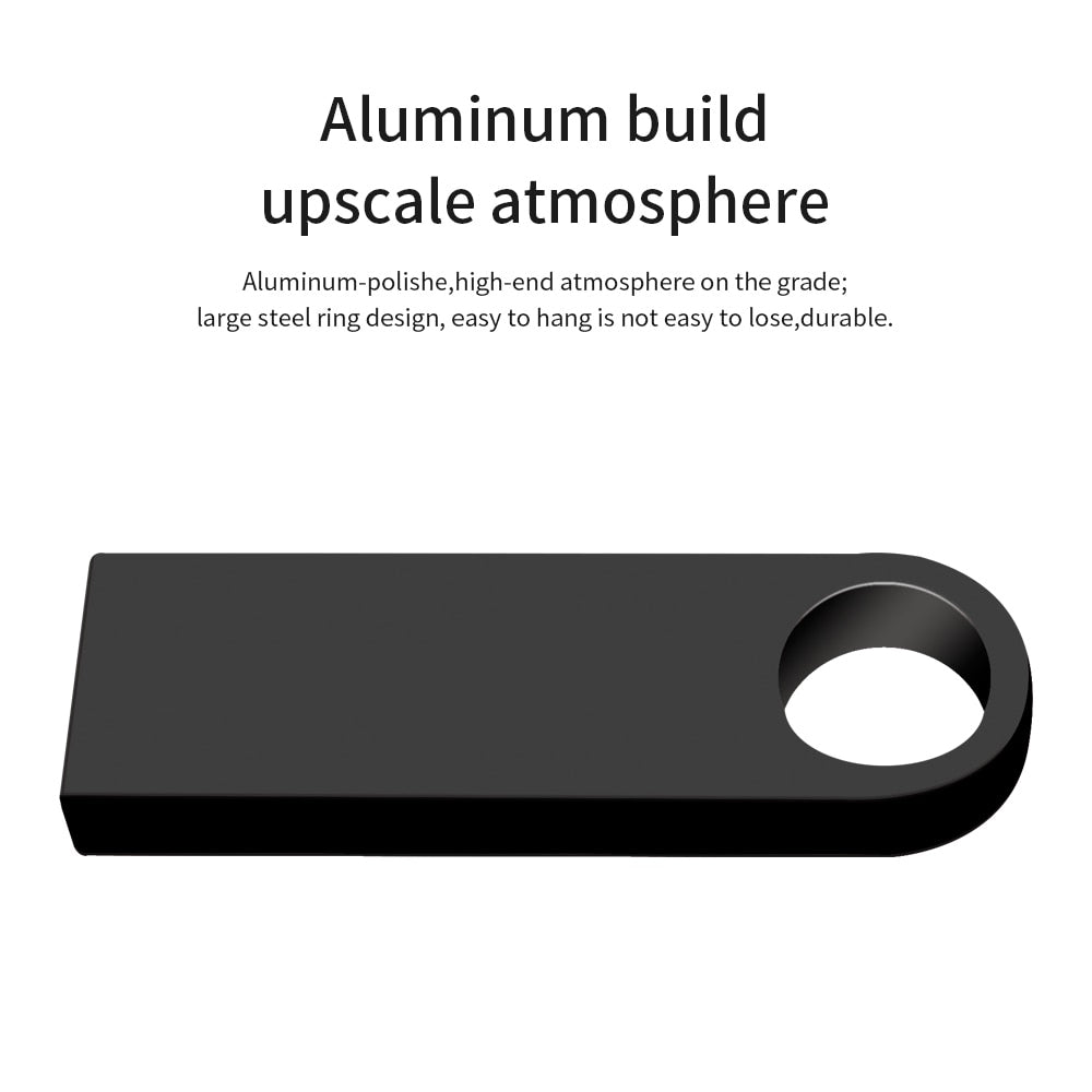 Usb flash drive 32 GB 3.0 metal pen drive 64GB pendrive 16GB 8GB 4GB 128GB silver key flash drive waterproof custom NO logo - V.I.P Digital Presence