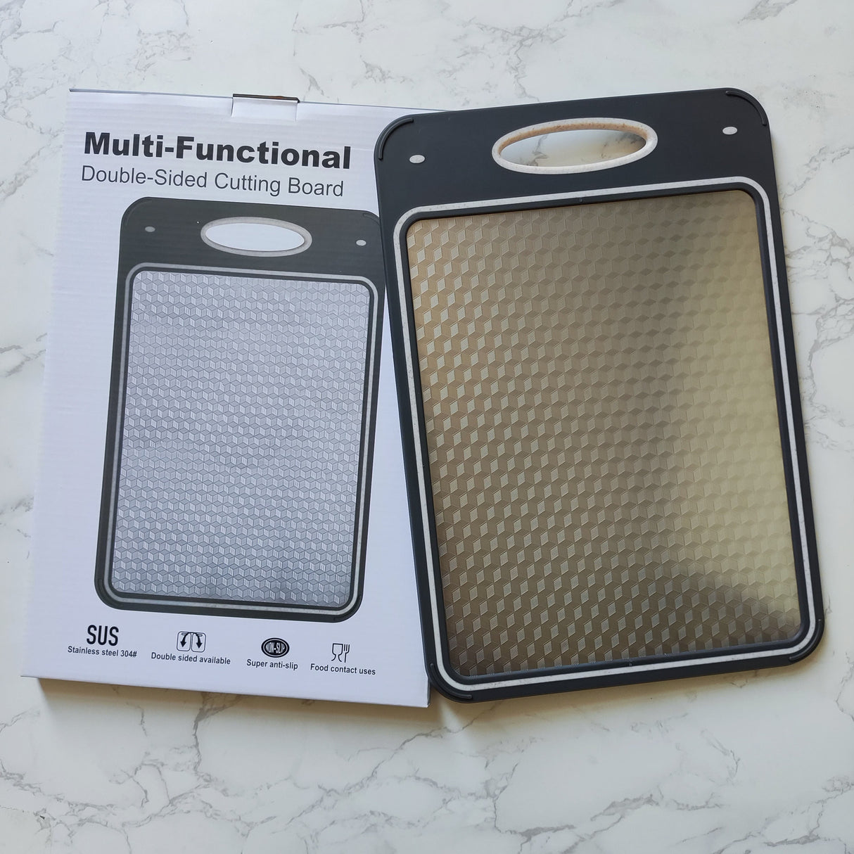 Kitchen double-sided food grade plastic cutting board 304 stainless steel cutting board cutting board - V.I.P Digital Presence