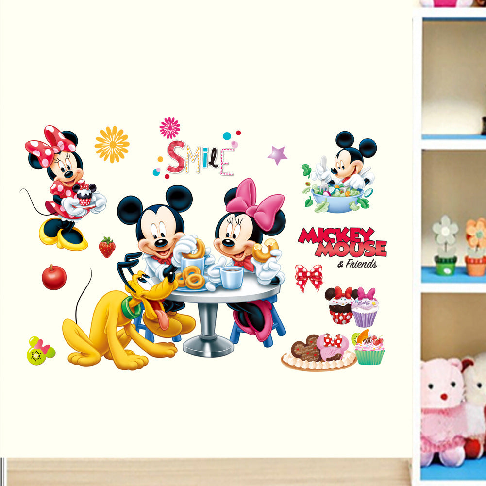 Mickey Minnie Decorative Painting Children's Room Background Wall Mickey Mouse Wall Sticker - V.I.P Digital Presence