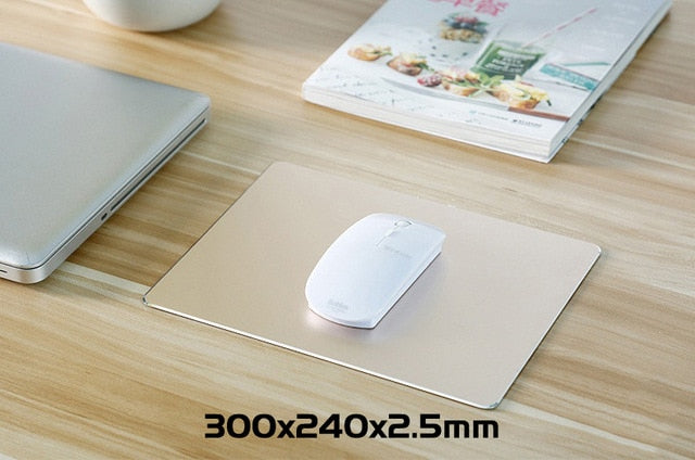 Aluminum Alloy Smooth Mouse Pad 240x180/300mm Hard Metal Slim Desk Mat Rubber Anti-slip Bottom Speed Control Mousepad For Gaming - V.I.P Digital Presence