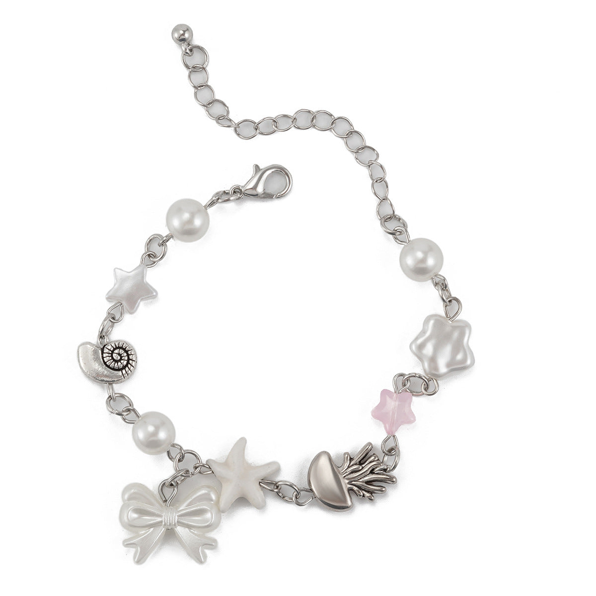 Ocean vacation style starfish versatile set, handmade small fresh pearl alloy necklace - V.I.P Digital Presence