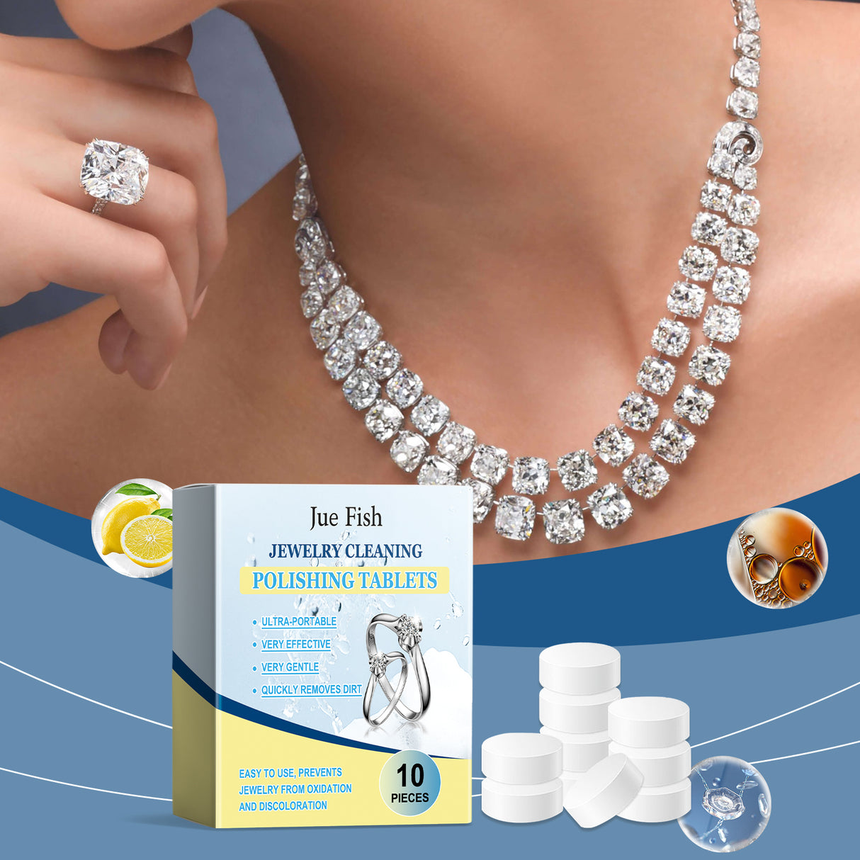 Jewelry Cleaning Effervescent Tablet Jewelry Cleaning Decontamination Anti-Oxidation Jewelry Maintenance Cleaning Tablet - V.I.P Digital Presence