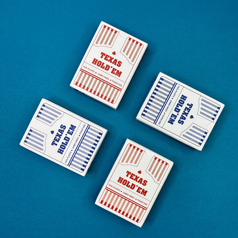 Texas Hold'em PVC waterproof poker, coarse frosted, pro - authorized, wide & large - printed - V.I.P Digital Presence