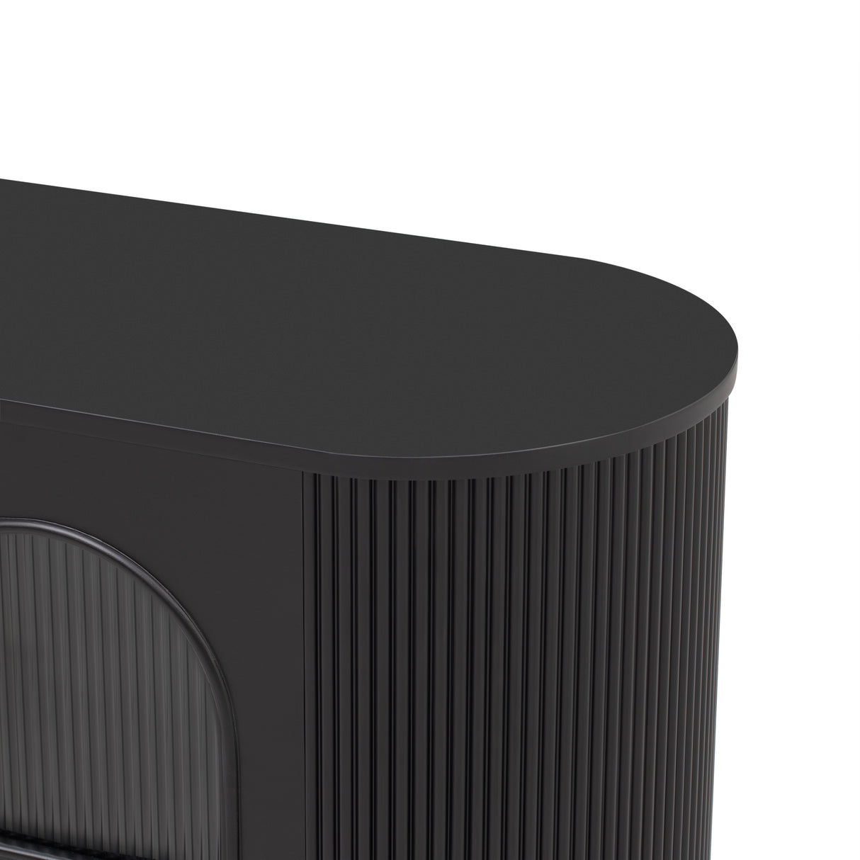 U-Can Modern TV Stand for TVs up to 80 Inches with 4 Cabinets with Metal Legs and Handles for Living room, Black - V.I.P Digital Presence