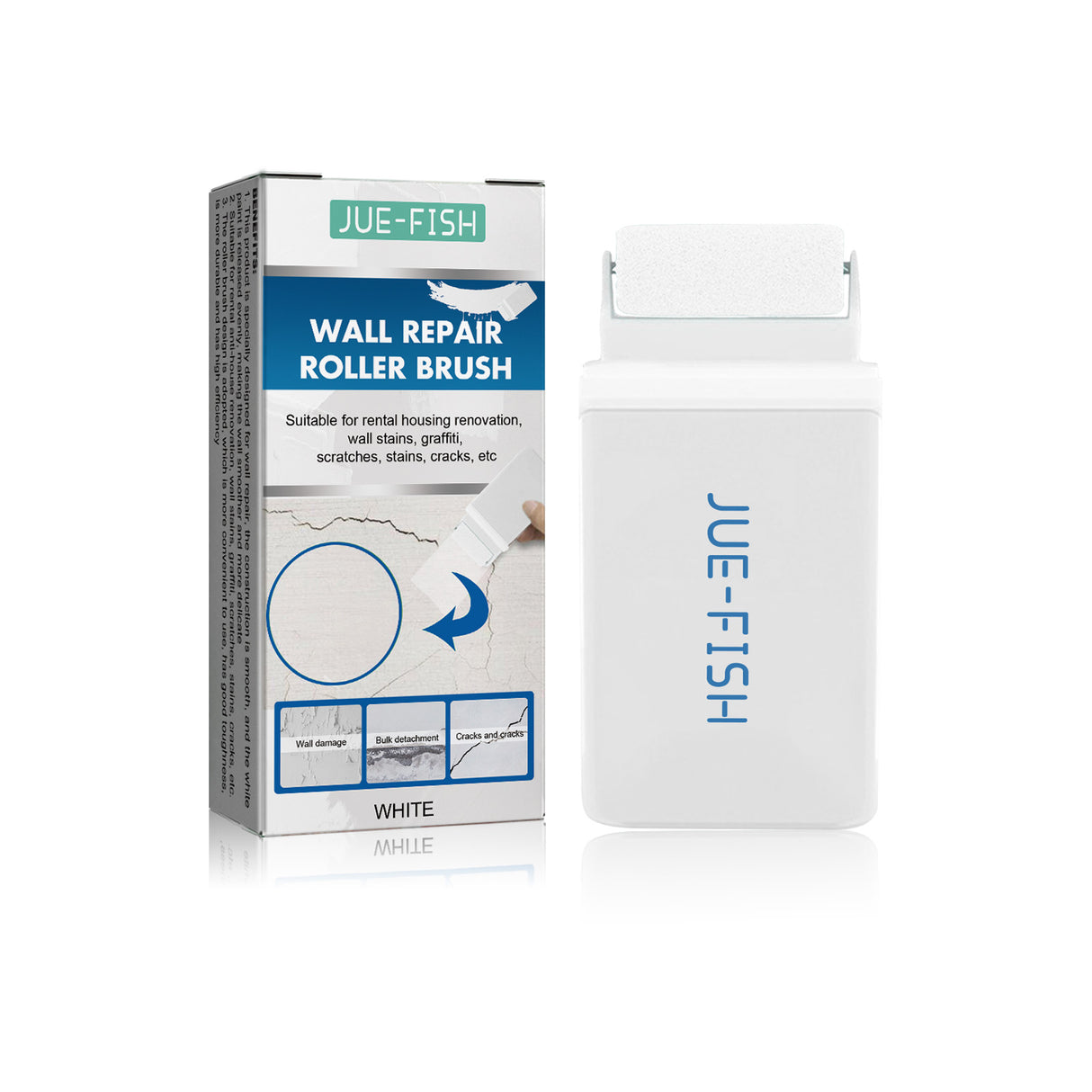 Wall Repair Roller Brush, White Paint Renovation, Moisture And Crack Prevention, Graffiti Cover Repair Wall Paint - V.I.P Digital Presence