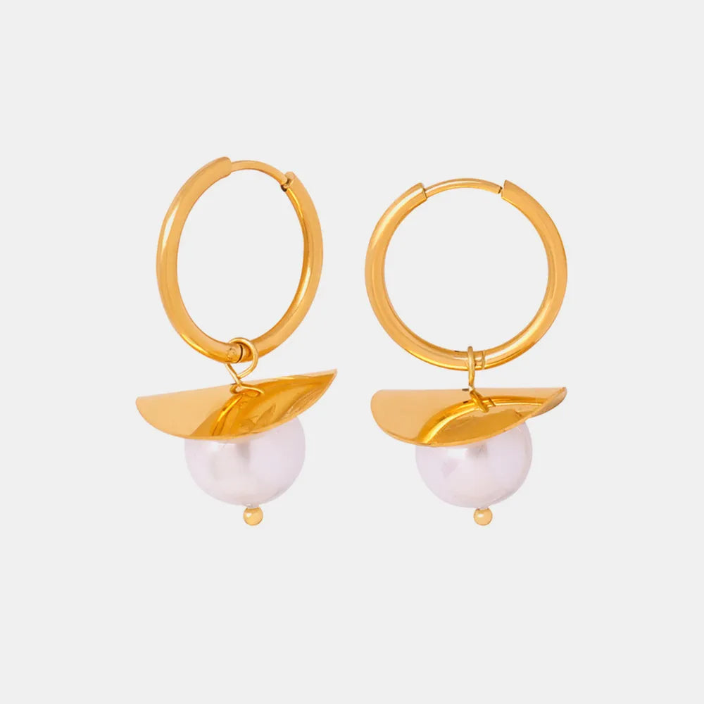 18K Gold-Plated Bead Dangle Earrings - V.I.P Digital Presence