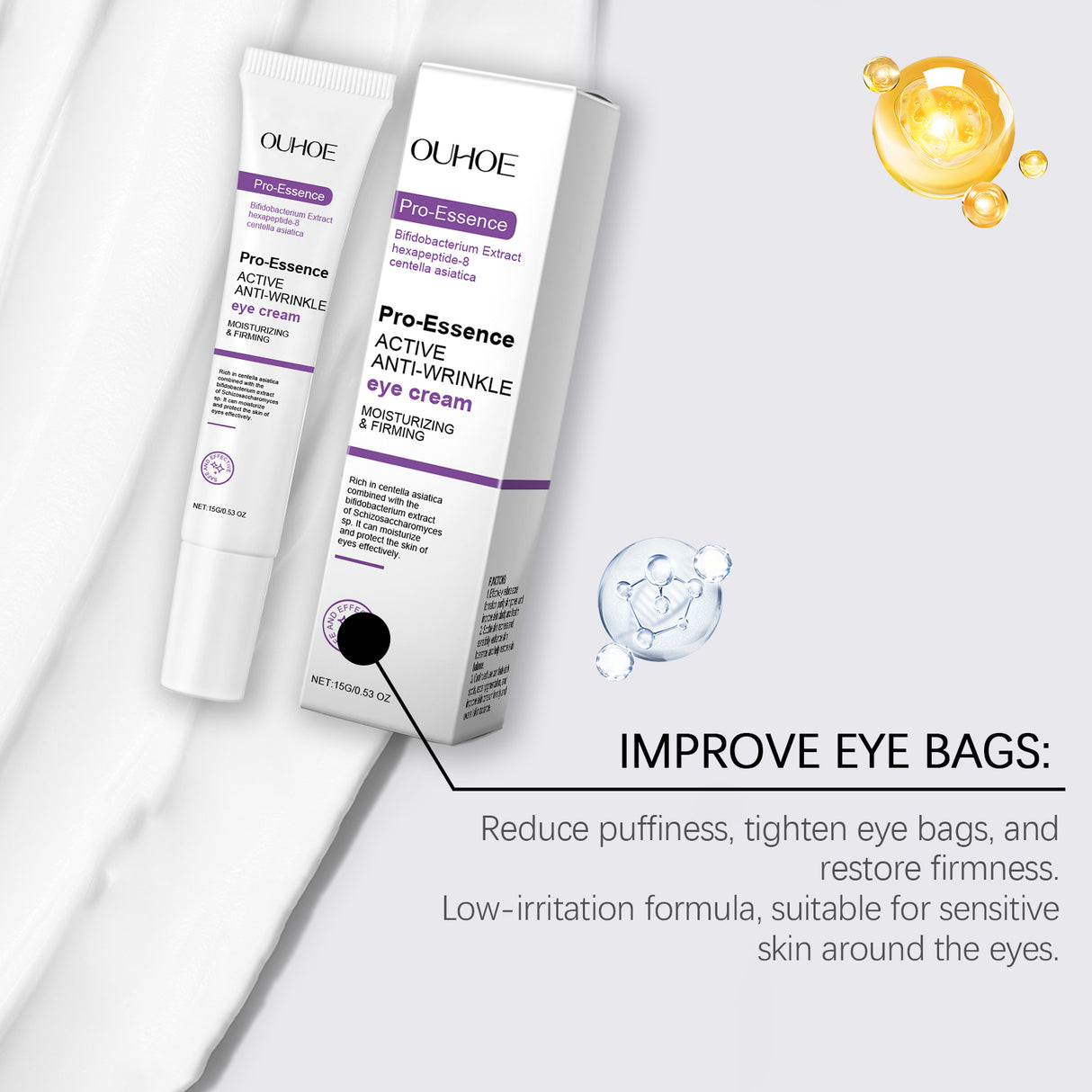 Firming Eye Cream, Lighten Fine Lines Hydrating Moisturizing Firming Skin Around The Eyes Moisturizing Massage Care Eye Cream