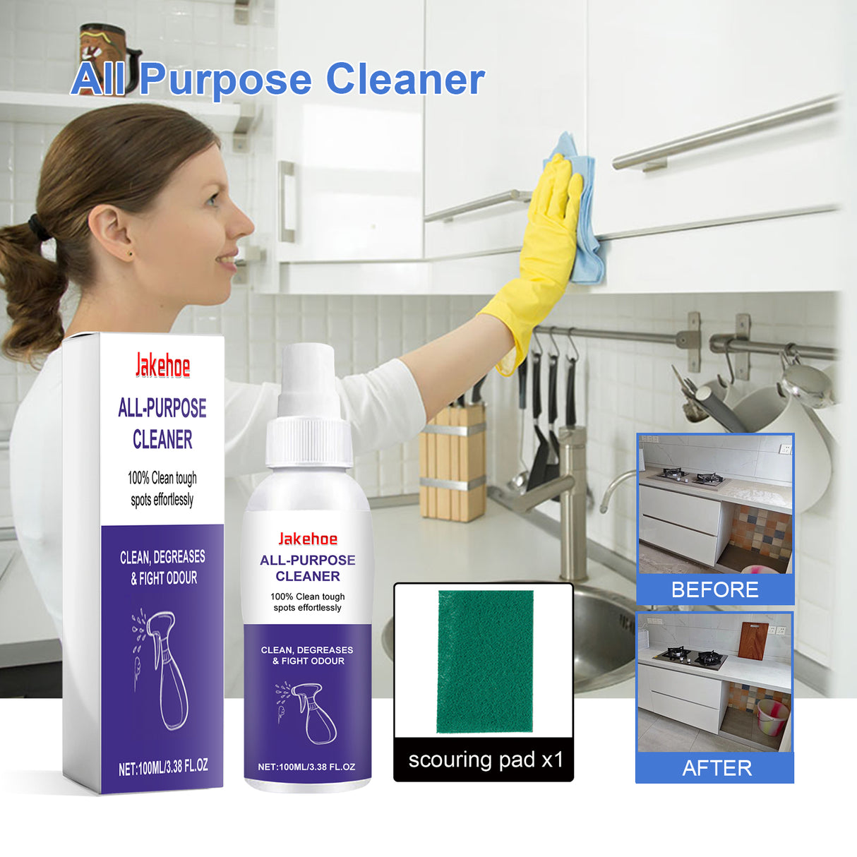 All Purpose Cleaner, Kitchen Dust Stains Heavy Oil Cleaning And Rust Removal Spray - V.I.P Digital Presence