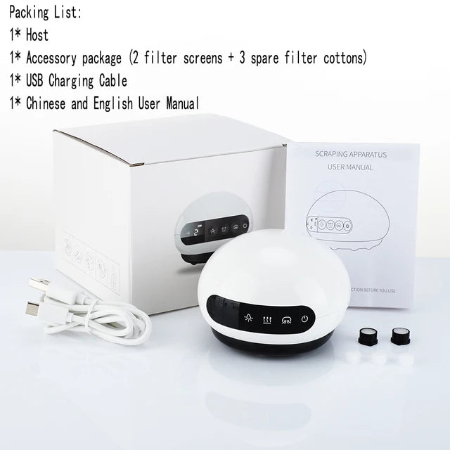 Intelligent Gua Sha LCD Display Cupping Device Body Scraping Massage Relax Meridian Dredging Hot Compress Red Light - V.I.P Digital Presence