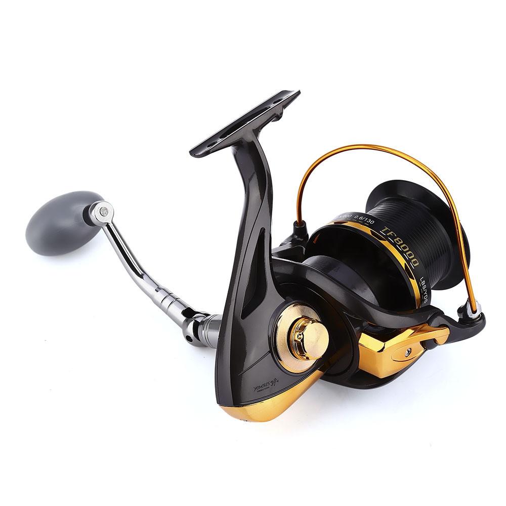 YUMOSHI Fishing Reel 12 + 1 Ball Bearings Aluminum Alloy Spool Coil Wheel Fishing Reels 8000 / 9000 Series