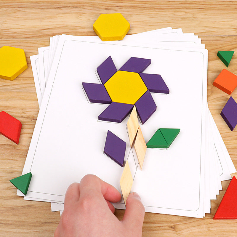 Children's Puzzle Tangram Puzzle 3-4-6 Year Old Elementary School Students Creative Boys and Girls Early Education Wooden Toys - V.I.P Digital Presence