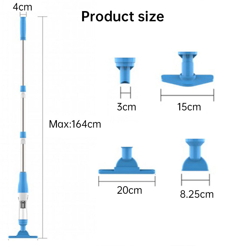 Rechargeable hand pool vacuum for spas/hot tubs/small pools, with auto immersion detector & bristle nozzle. - V.I.P Digital Presence