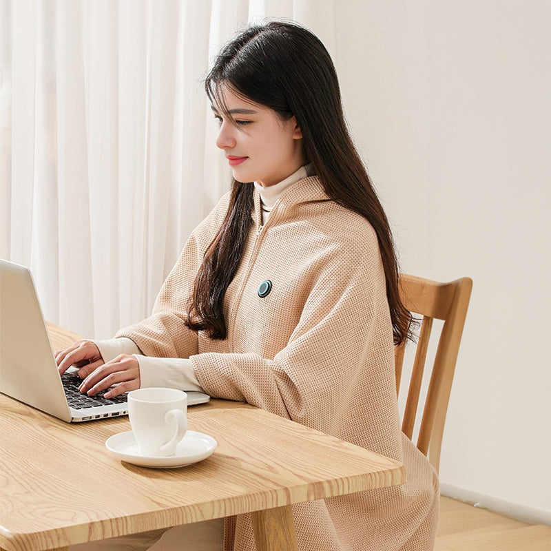 Versatile Women's Portable Heated Shawls: Combining Soft Zipper and USB Heating Technology for Cozy Warmth - V.I.P Digital Presence