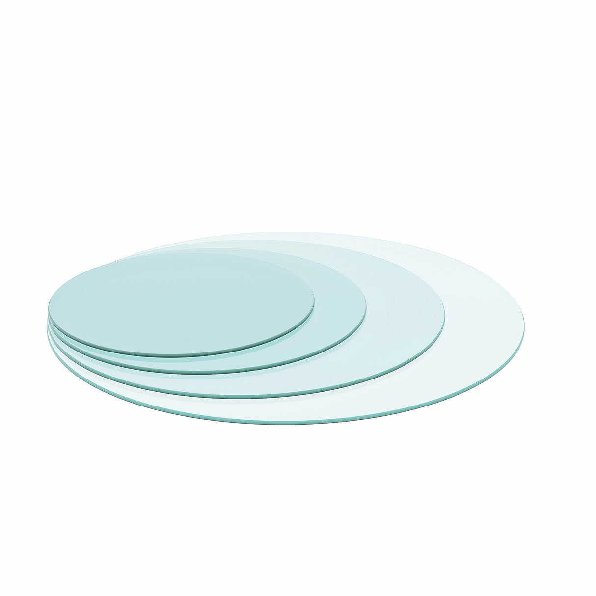 20" Inch Round Tempered Glass Table Top Clear Glass 1/4" Inch Thick Round Polished Edge - V.I.P Digital Presence
