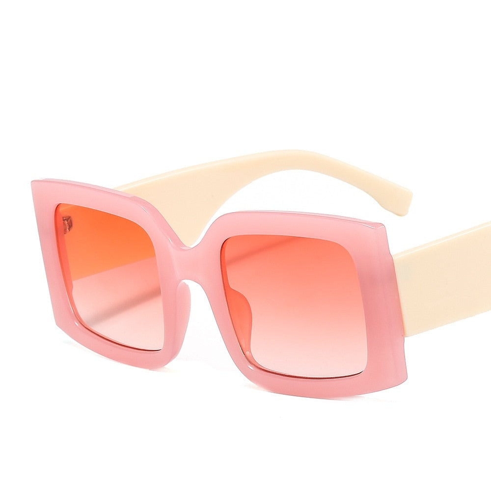 Fashion Big Frame Dazzling Color Men And Women All-Match Personality Sunglasses Ins Style Square Sunglasses