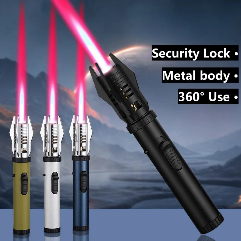 Planet Lightsaber Butane Gas Lighter 360° Use Metal Outdoor Windproof Turbine Torch Jet Lighter Gun BBQ Welding Cigar Tool - V.I.P Digital Presence