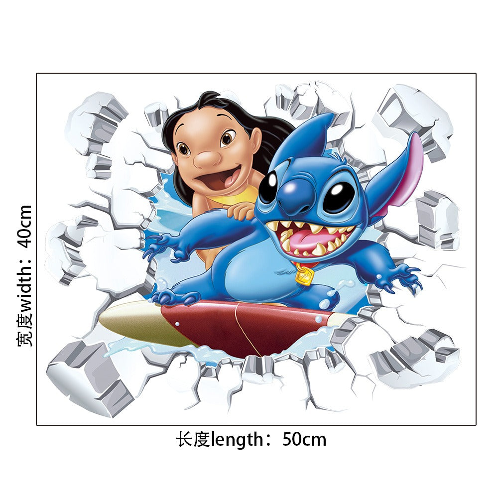 StarCraft Baby Stitch Wall Sticker Self Adhesive Picture Back Adhesive Cartoon Sticker Bedroom Dormitory Bedhead Wall Wallpaper - V.I.P Digital Presence