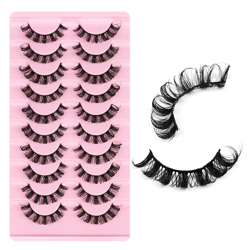 New Russian Volume False Eyelashes DD Curved Thick Eyelashes Ten Pairs Of Chemical Fiber Natural Charm Eyelashes - V.I.P Digital Presence