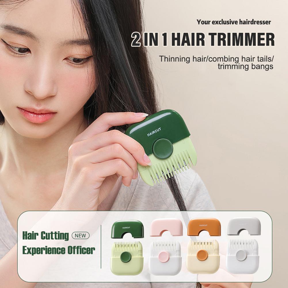 2 In 1 Hair Trimmer Bangs Trimmer Mini Manual Hair Trimmer Comb Hair Razor Comb Cutter Portable Hair Cutting Comb Haircut Tool - V.I.P Digital Presence