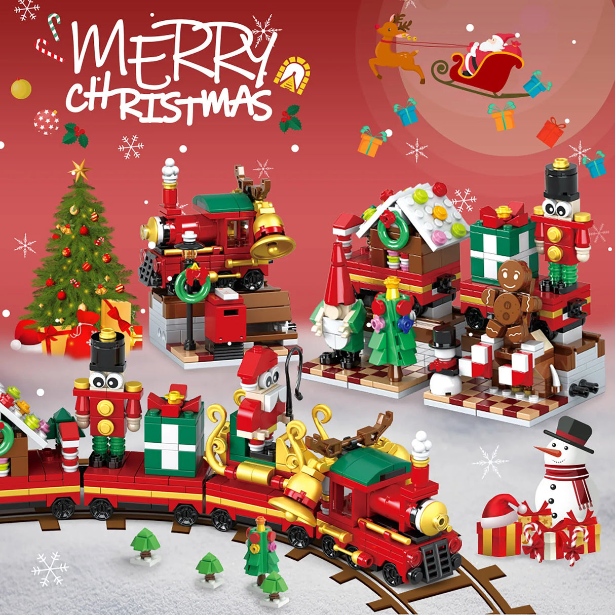 Christmas Building Blocks, 24 Days Countdown Calendars Blind Box, Christmas Trains Santa Claus Railcar Building Bricks - V.I.P Digital Presence