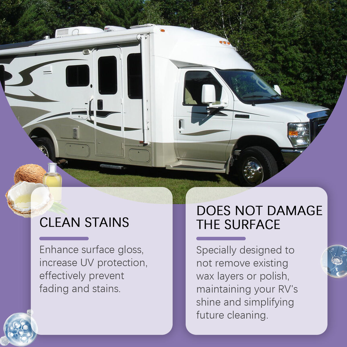 Motorhome Cleaning Solution, One Step Cleaning Easy Decontamination Bright As New Anti-Uv Coating Agent - V.I.P Digital Presence