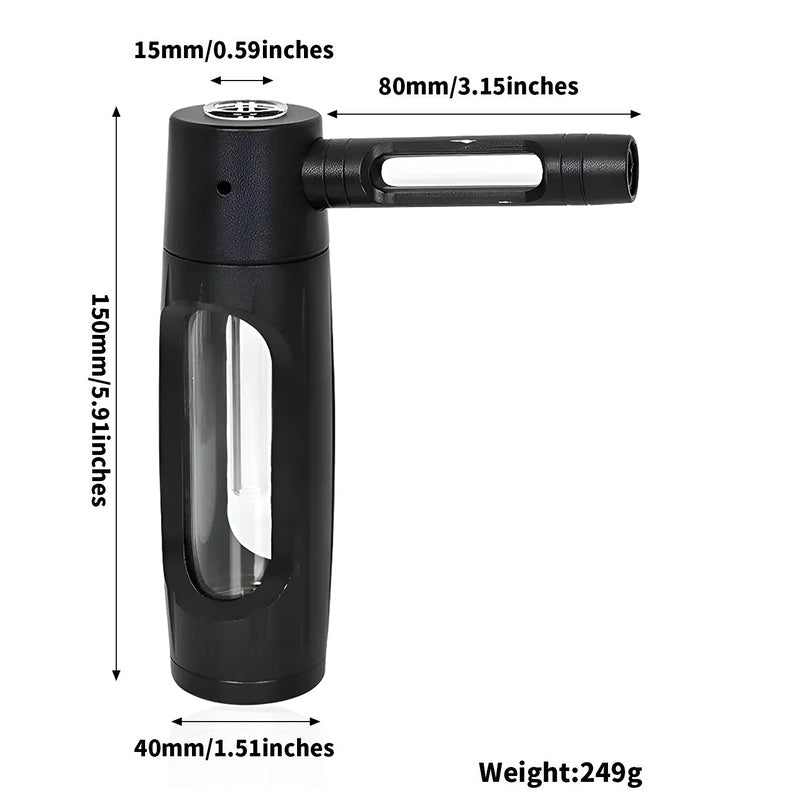 Portable metal smoking pipe with 155mm glass bowls, for dry tobacco & herb, hookah shisha pipe accessories. - V.I.P Digital Presence