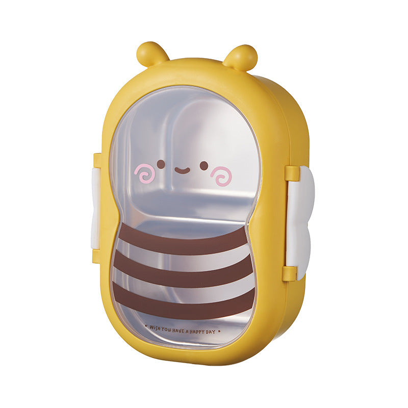 Food grade cute little bee stainless steel insulation compartment lunch box bento lunch box - V.I.P Digital Presence