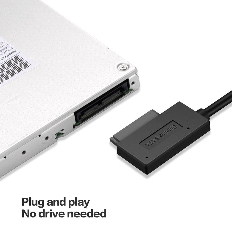 Notebook optical drive cable SATA to USB adapter cable 6+7P SATA to USB 2.0 easy drive cable adapter box - V.I.P Digital Presence