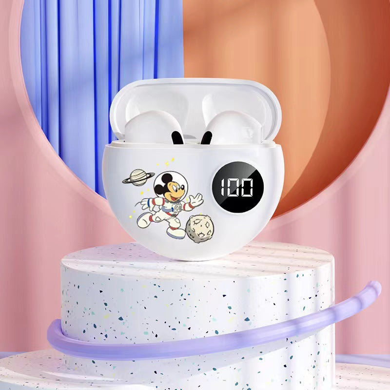 New Minnie Mickey Digital Display Bluetooth Headset Co-Branded Bluetooth Headset Apro6 Half In-Ear TWS - V.I.P Digital Presence