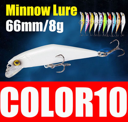AFISHLURE Bass Wobblers Trout Fishing Lure 66mm/8g Minnow Hard Baits Iscas Artificial Pesca Leurre