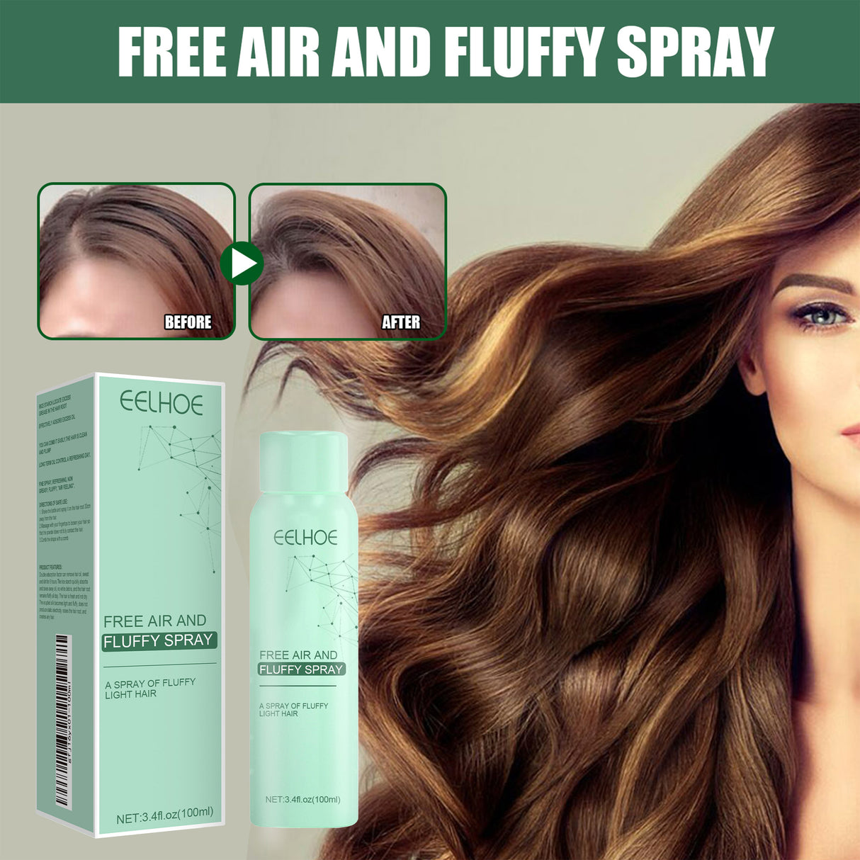 No-Wash Dry Hair Spray, Air Fluffiness Remove Oil Dry And Cool Shampoo-free Dry Hair Agent - V.I.P Digital Presence