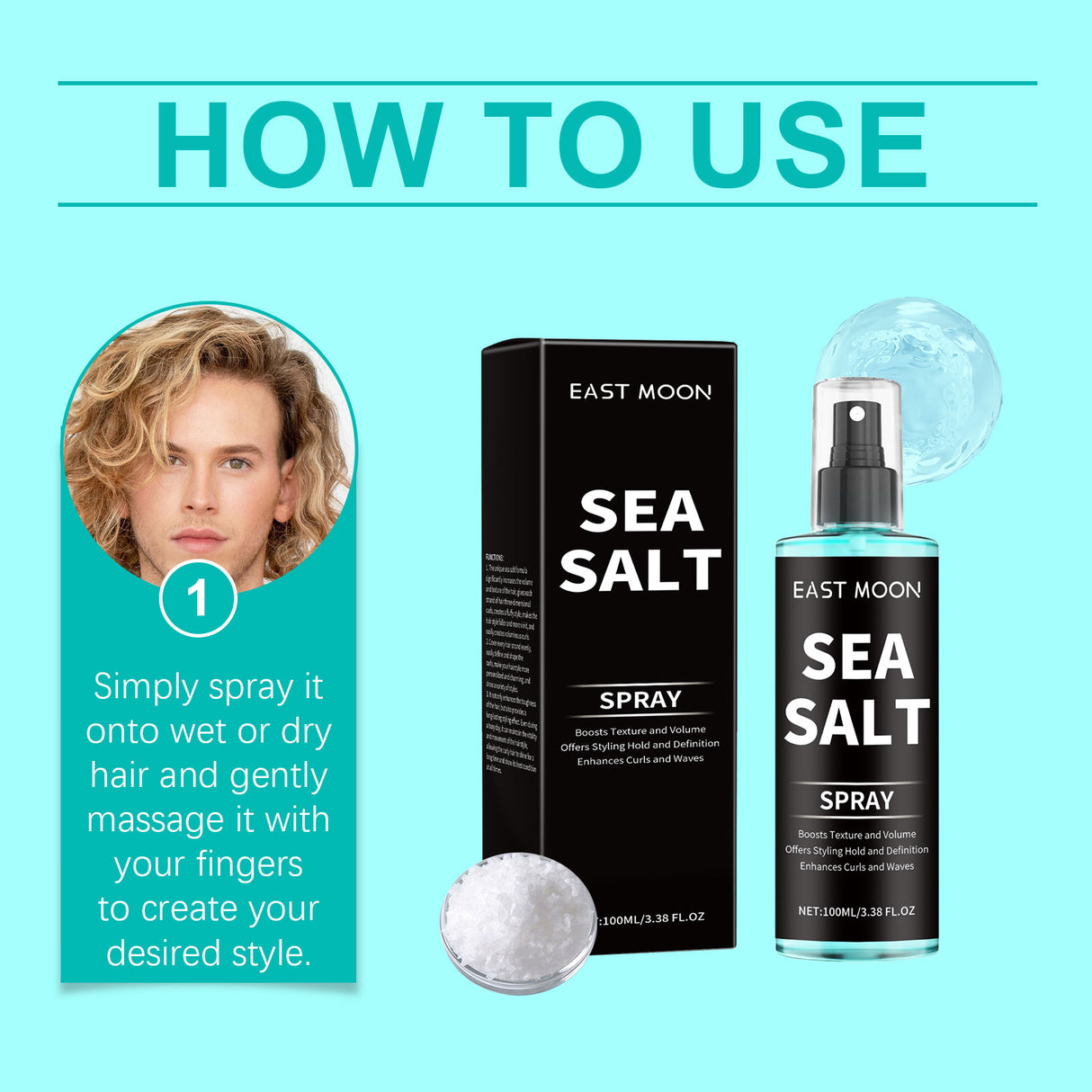 Sea Salt Curling Spray Long Lasting Styling Elastic Hair Conditioner Hair Spray For Lazy And Refreshing Hair Spray - V.I.P Digital Presence